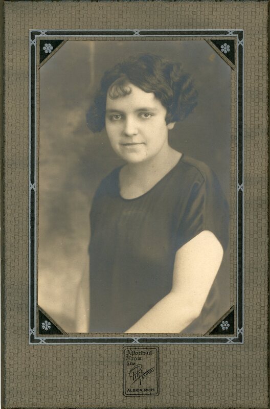 "A Portrait from the Pike Studio." Unidentified Young Woman.