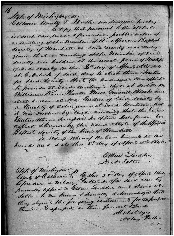 African Baptist Society of Marshall Articles of Incorporation