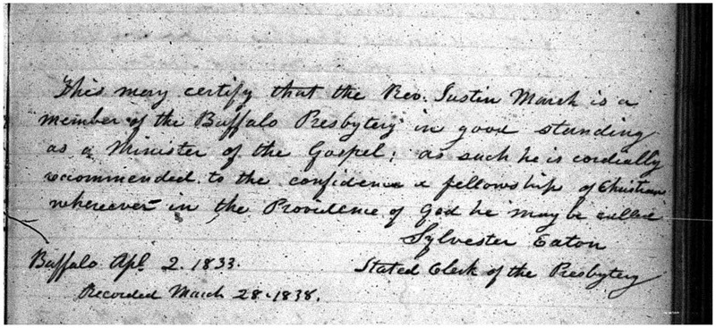 Rev. Justin March Credentials