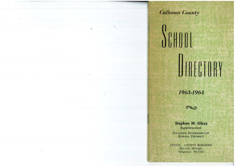 Calhoun County School Directory, 1963-64