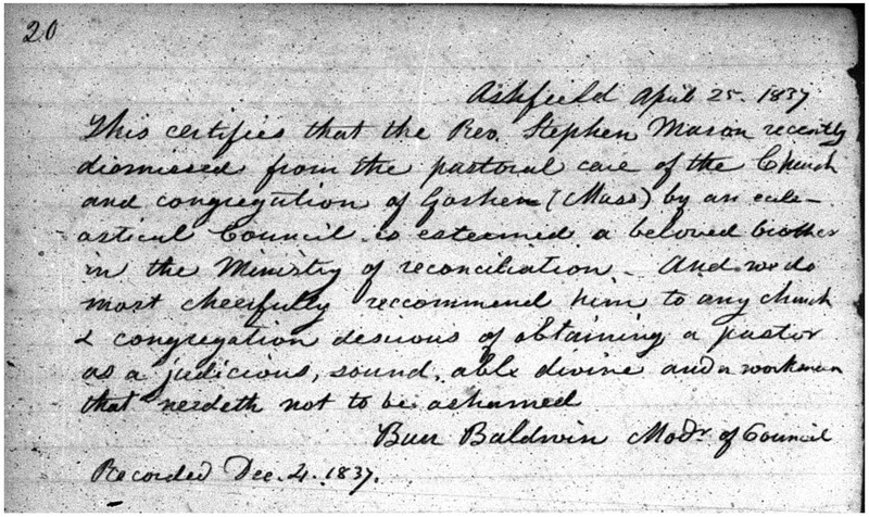 Rev. Stephen Mason Credentials