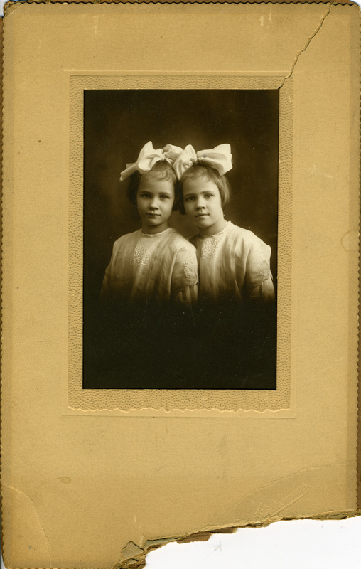 Portrait Photograph of Two Unidentified Young Girls