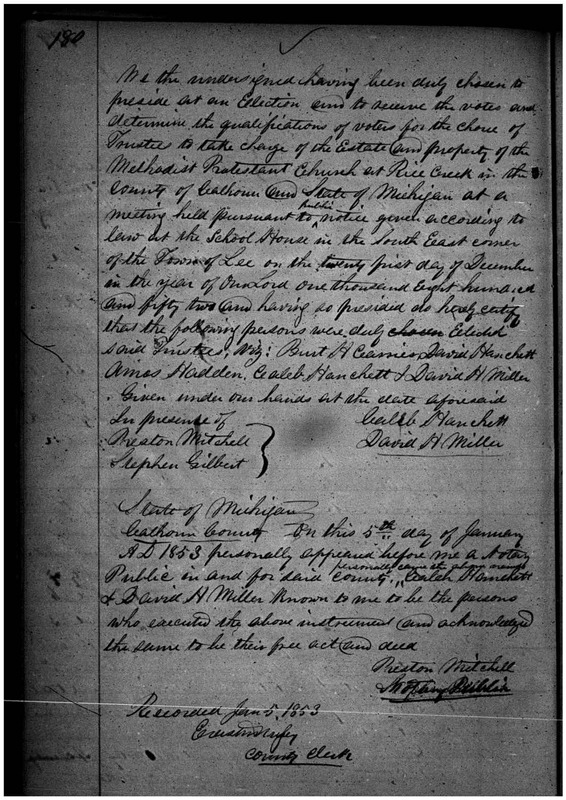 Methodist Protestant Church at Rice Creek Articles of Incorporation