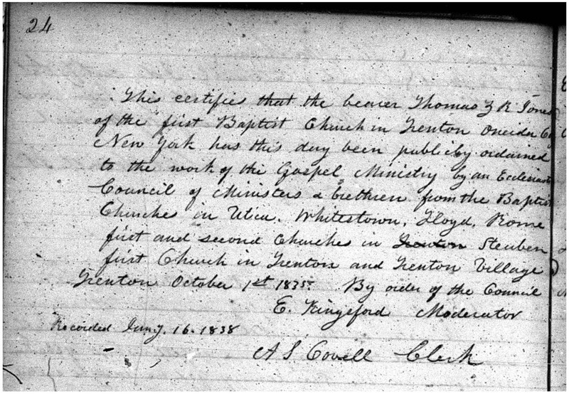 Thomas Jones Credentials