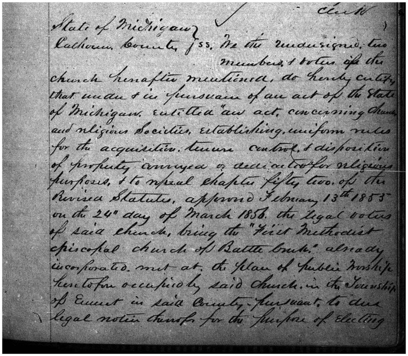 First Methodist Episcopal Church of Battle Creek Election of Trustees