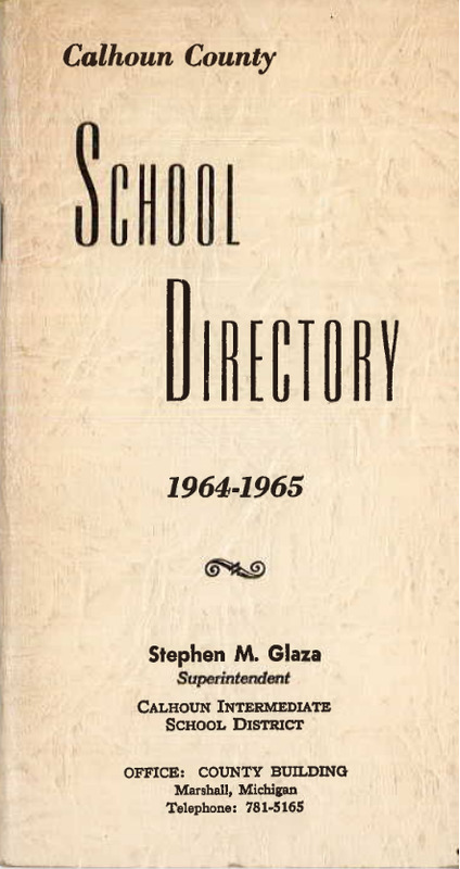 Calhoun County School Directory, 1964-65