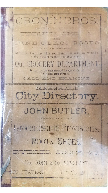 Marshall City Directory for 1885-6