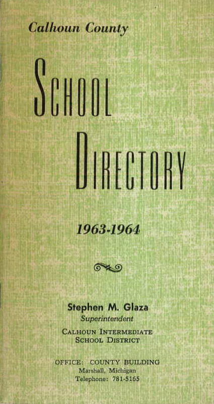 Calhoun County School Directory, 1963-64