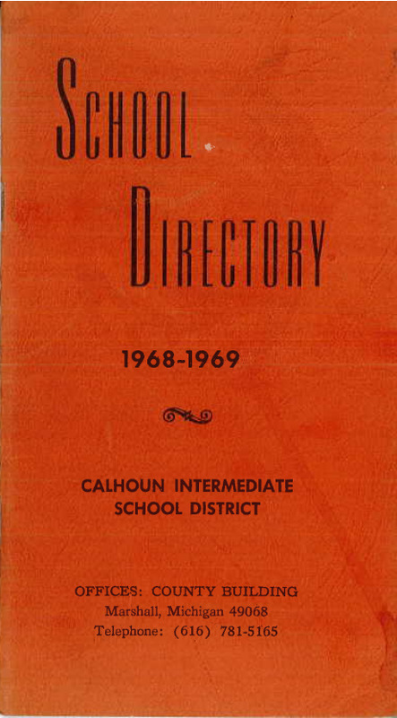 Calhoun Intermediate School Directory, 1968-69