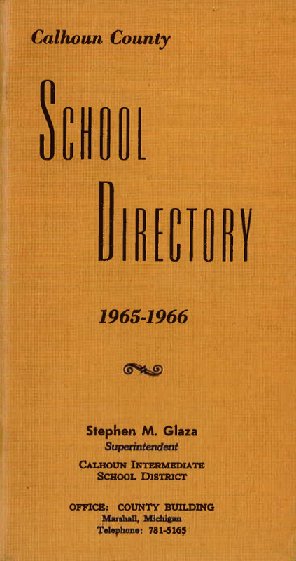 Calhoun County School Directory, 1965-66