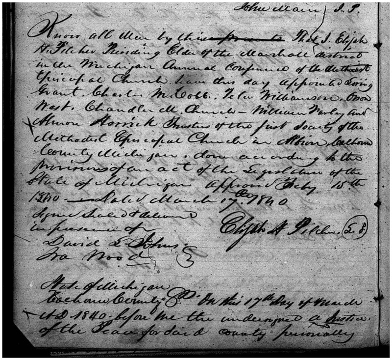 Methodist Episcopal Church of Albion Articles of Incorporation