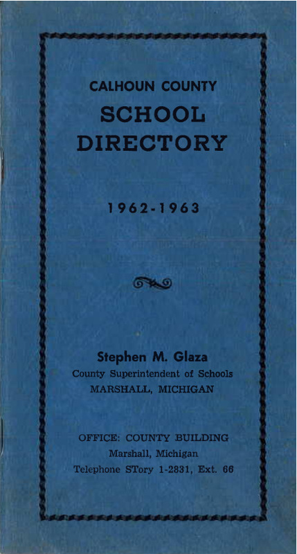 Calhoun County School Directory, 1962-63